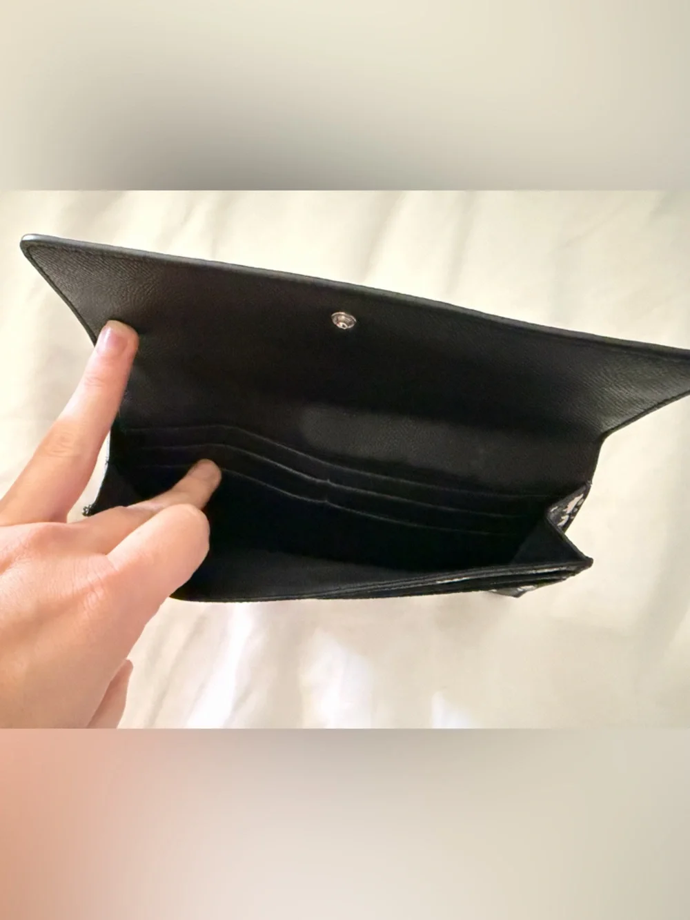 Coach - Badlands Floral Roses - Black White - Envelope Slim Wallet - Picture 4 of 4